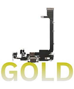 iPhone 11 Pro Max Charging Port Flex With Board Gold (Premium)