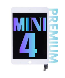 iPad Mini 4 Replacement LCD Display White - Premium Aftermarket