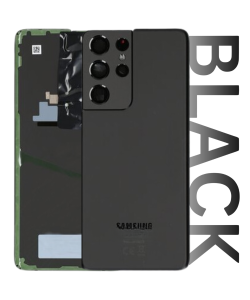 Samsung SM-G998 Galaxy S21 Ultra Rear Cover With Camera Lens Phantom Black