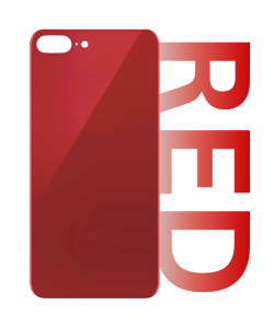 iPhone 8 Plus Rear Glass (Big Hole) - Red