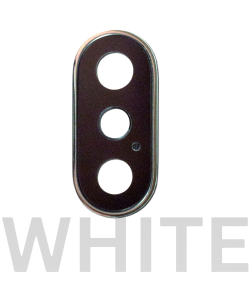 iPhone X Rear Camera Glass With Frame - White