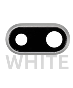 iPhone 7 Plus / 8 Plus Rear Camera Lens With Bezel White