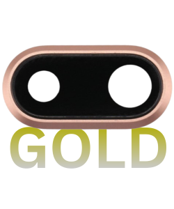iPhone 7 Plus / 8 Plus Rear Camera Lens With Bezel Gold
