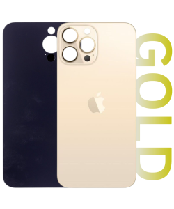 iPhone 13 Pro Max Rear Glass Premium Aftermarket (Big Hole) - Gold