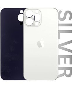 iPhone 13 Pro Max Rear Glass Premium Aftermarket (Big Hole) - Silver
