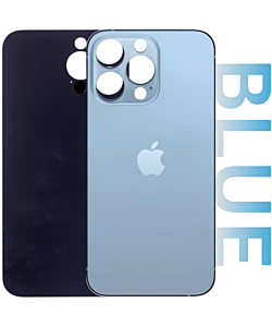 iPhone 13 Pro Max Rear Glass Premium Aftermarket  - Blue (Big Hole)