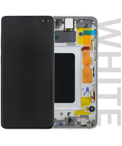 Samsung SM-G975 Galaxy S10 Plus Service Pack LCD Display Replacement Prism White