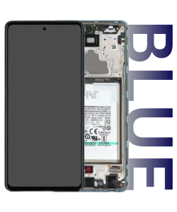 Samsung SM-A725 Galaxy A72 Service Pack LCD Display With Battery Blue