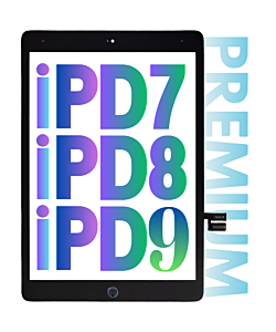 INTEC iPad 7 (2019) / 8 (2020) / 9 (2021) Digitizer Touch Panel Black Premium