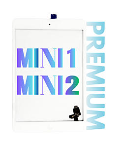 INTEC iPad Mini 1/2 Digitizer Touch Panel With Home Button White Premium
