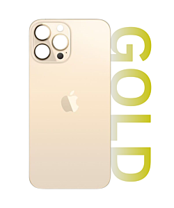 iPhone 13 Pro Max Rear Glass Standard Aftermarket (Big Hole) - Gold