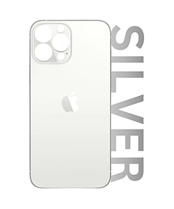 iPhone 13 Pro Max Rear Glass Standard Aftermarket (Big Hole) - Silver