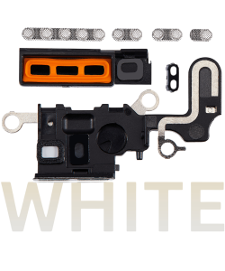 iPhone 15 Loudspeaker / Microphone Mesh Set White (10 Pack)