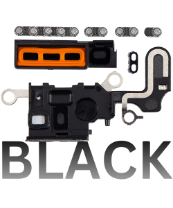 iPhone 15 Plus Loudspeaker / Microphone Mesh Set Black (10 Pack)