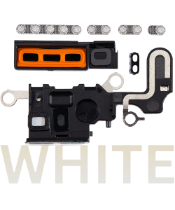 iPhone 15 Plus Loudspeaker / Microphone Mesh Set White (10 Pack)