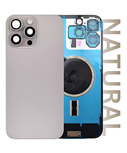iPhone 16 Pro Max Premium Aftermarket Rear Glass Natural Titanium