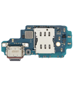 Samsung SM-S918 Galaxy S23 Ultra Charging Port Board With Sim Card Reader Pull