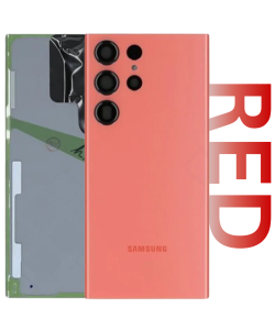 Samsung SM-S918 Galaxy S23 Ultra Rear Glass With Camera Lens Red